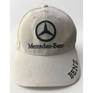 Mercedes-Benz Hat Cap Strap Back One Size White Black Embroidered Logo Baseball